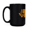 Iowa square & compass freemason symbol state map - Black Mug