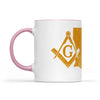 Louisiana square & compass freemason symbol state map - Accent Mug