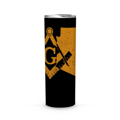 Arizona Square & Compass Freemason symbol state map -Skinny Tumbler