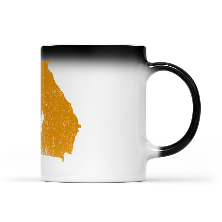 Georgia square & compass freemason symbol state map - Color Changing Mug