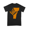 Vermont Freemason State Map Square & Compass Symbol - T Shirt