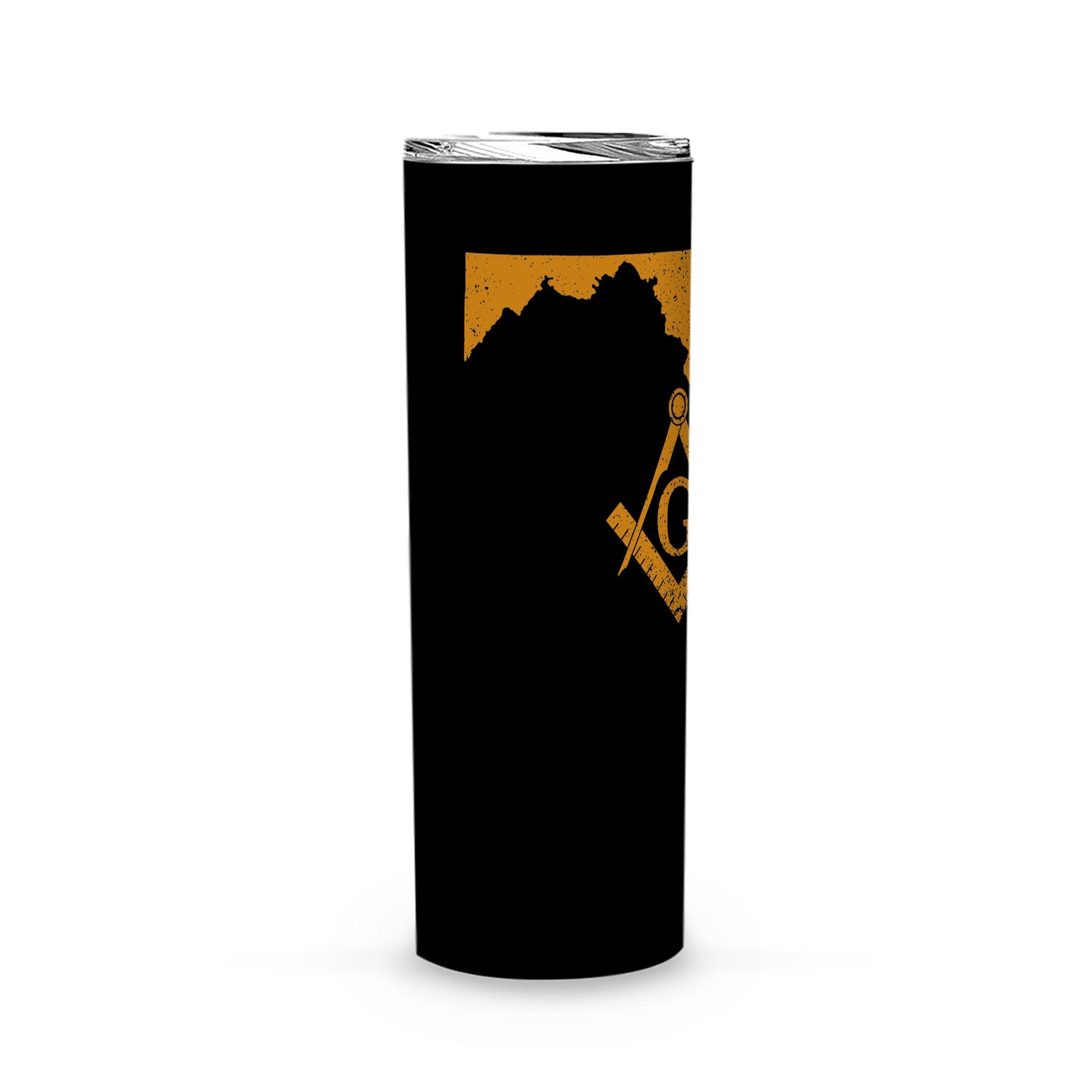 Maryland Square & Compass Freemason symbol state map -Skinny Tumbler