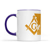 Missouri square & compass freemason symbol state map - Accent Mug