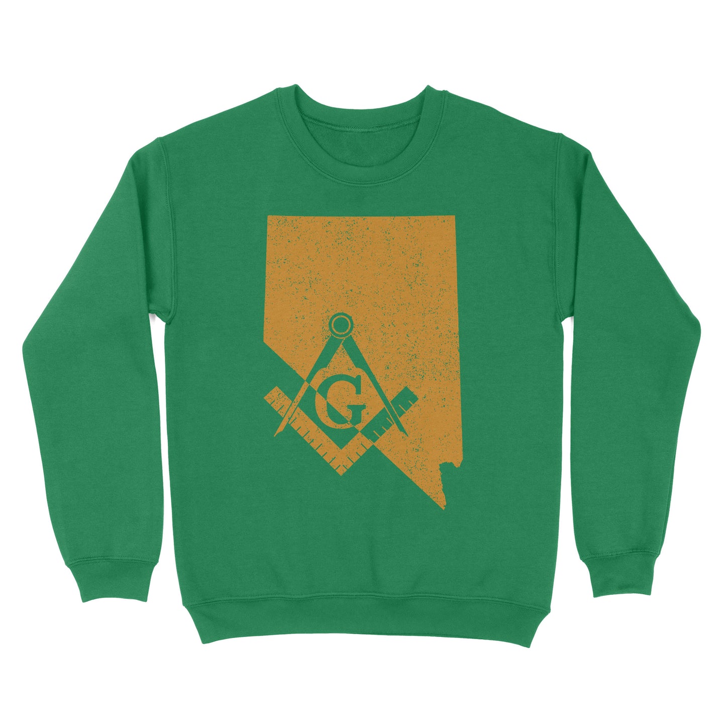 Nevada Freemason State Map Square & Compass Symbol - Sweatshirt