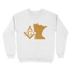 Minnesota Freemason State Map Square & Compass Symbol - Sweatshirt