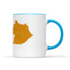 Kentucky square & compass freemason symbol state map - Accent Mug