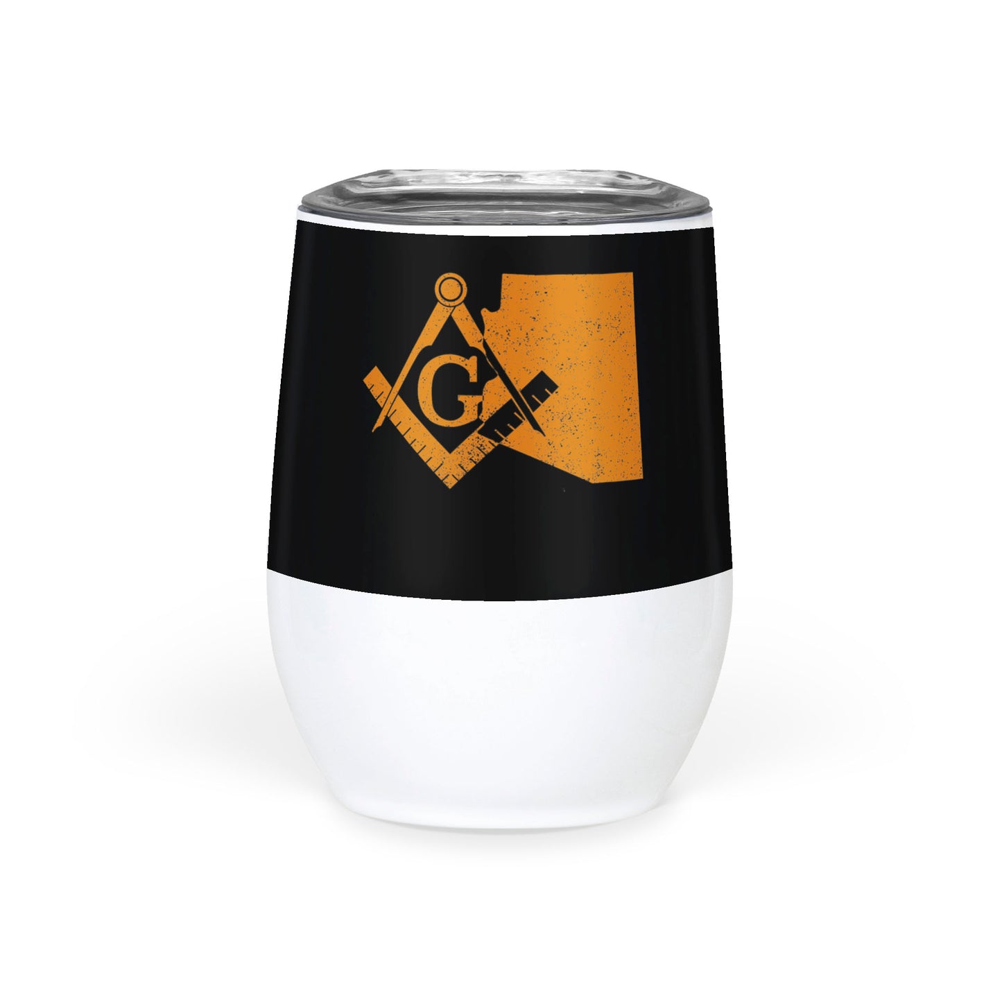 Arizona Square & Compass Freemason symbol state map - Wine Tumbler