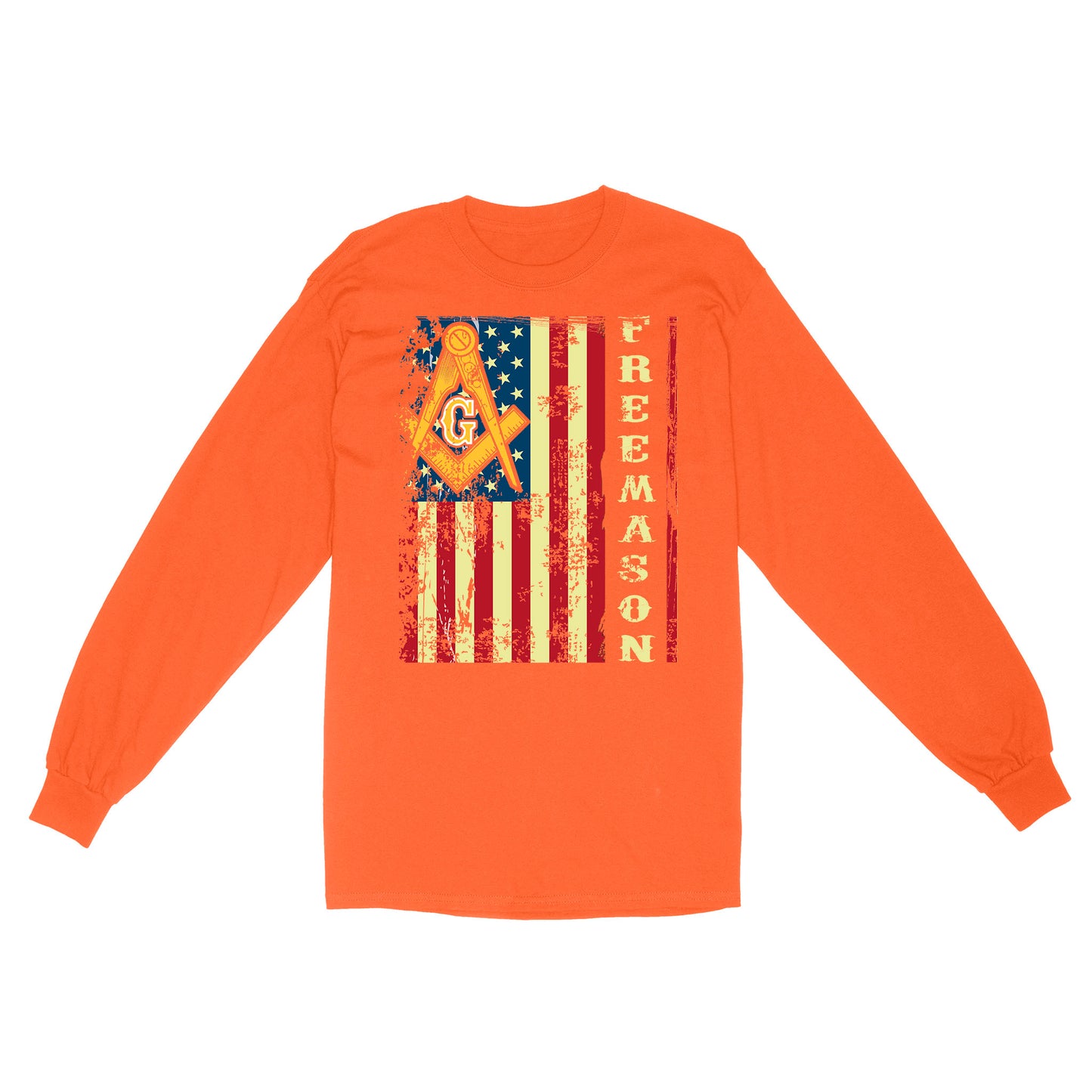 American Flag Freemason - Long Sleeve