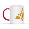 Kentucky square & compass freemason symbol state map - Accent Mug