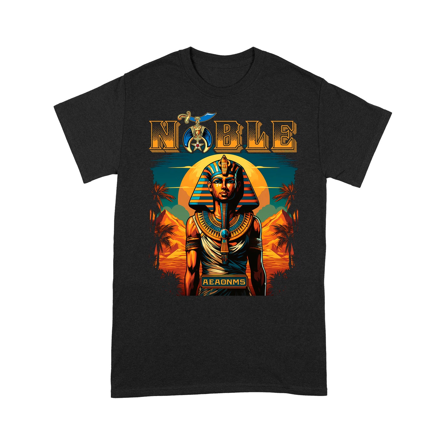 Noble Shriner Egyptian Pharaoh Tutankhamun AEAONMS - T Shirt - MS230728_05b