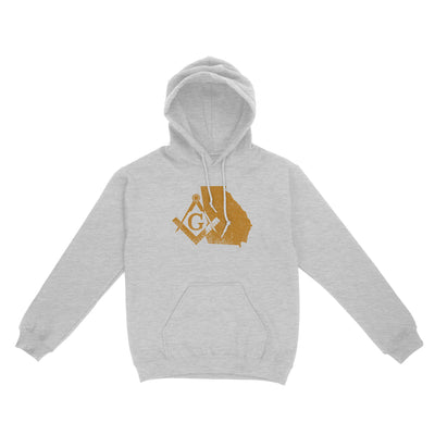 Georgia Freemason State Map Square & Compass Symbol - Hoodie