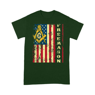 American Flag Freemason - Premium T Shirt