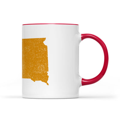 South Dakota square & compass freemason symbol state map - Accent Mug