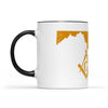 Maryland square & compass freemason symbol state map - Accent Mug