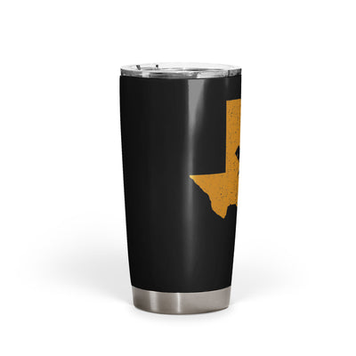 Texas Square & Compass Freemason symbol state map - 20oz Fat Tumbler