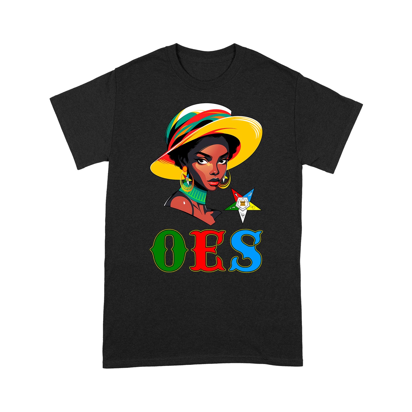 OES Black Beautiful Sister Floppy Wide - Brimmed Hat FATAL - T Shirt - OES230707_02